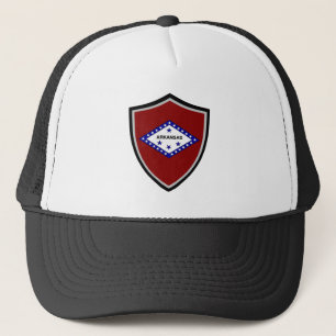 Arkansas flag trucker hat