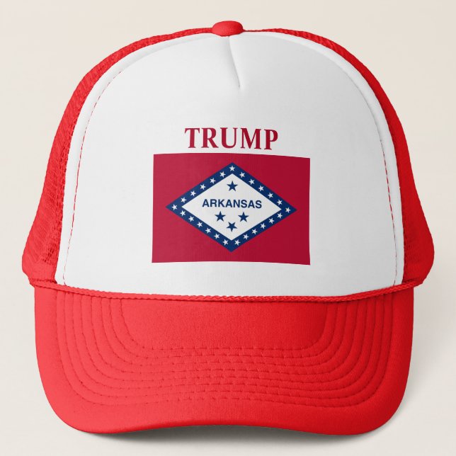 ARKANSAS FLAG  TRUCKER HAT (Front)