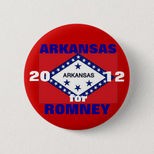 Arkansas for Romney 2012 6 Cm Round Badge