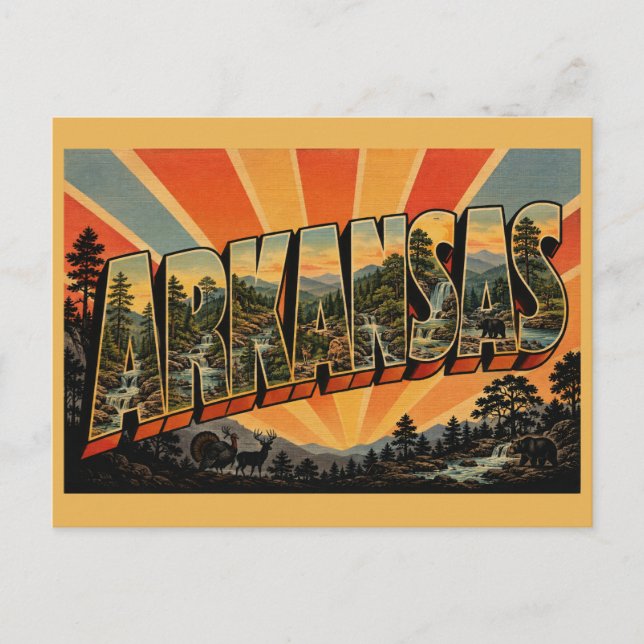 Arkansas Forest Mountains Springs Art Postcard (Front)