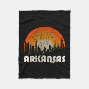 Arkansas - funny nature vintage hiking 60s 70s 80s fleece blanket