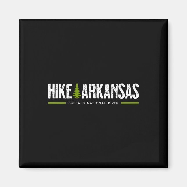 Arkansas Hike Buffalo National River Tree Retro Gr Magnet (Front)