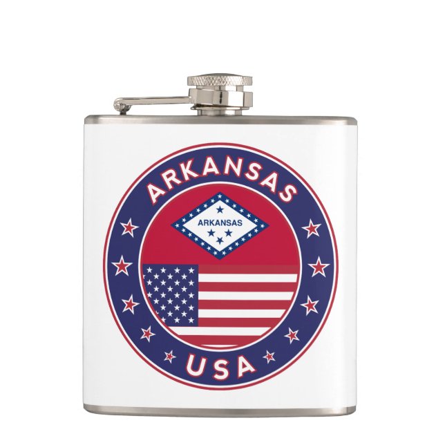 Arkansas Hip Flask (Front)