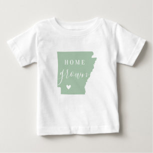 Arkansas Home Grown   Editable Colours State Map Baby T-Shirt