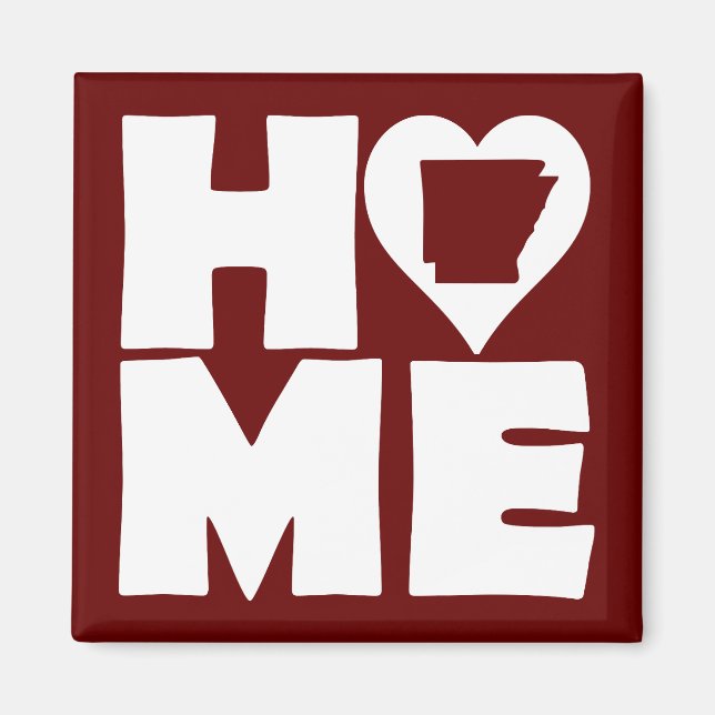 Arkansas Home Heart State Fridge Magnet (Front)