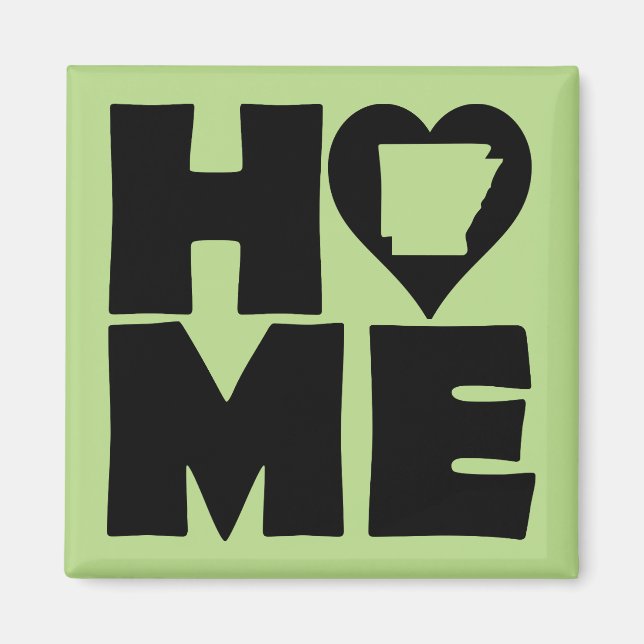 Arkansas Home Heart State Fridge Magnet (Front)