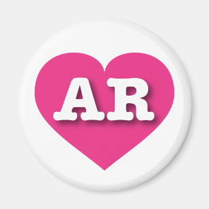 Arkansas Hot Pink Heart - Big Love Magnet