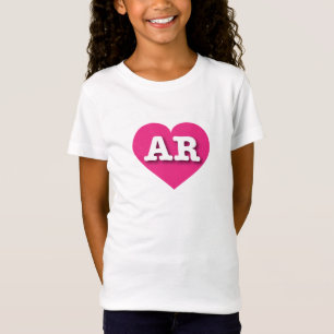 Arkansas Hot Pink Heart - I love AR T-Shirt
