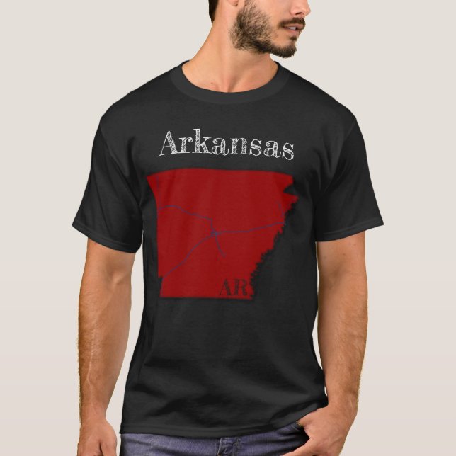Arkansas Interstates [Berry Red Design] T-Shirt (Front)