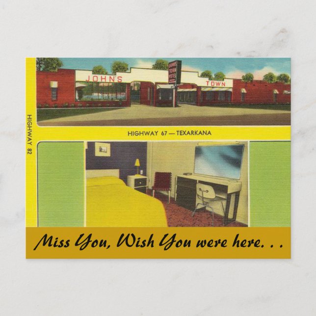 Arkansas, John's Town Motel Postcard (Front)