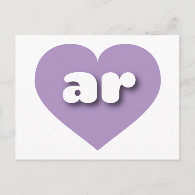 Arkansas lavender heart - I love ar Postcard (Front)