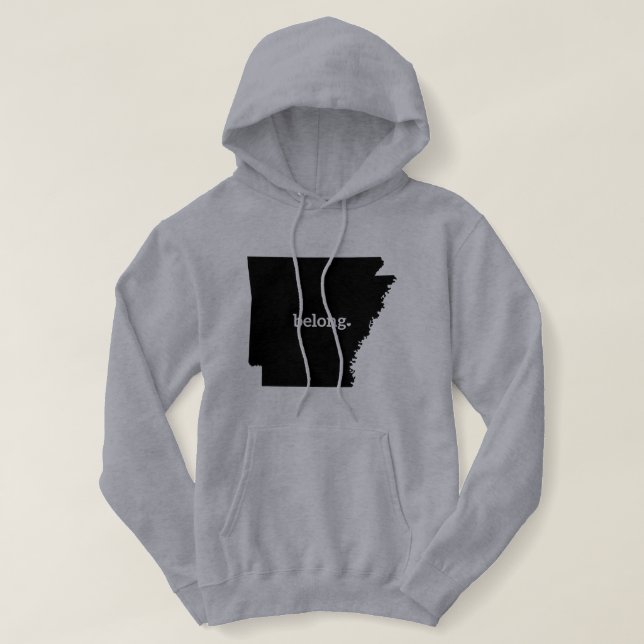 Arkansas Map Belong State Pride Hoodie (Design Front)