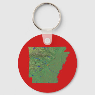 Arkansas Map Keychain