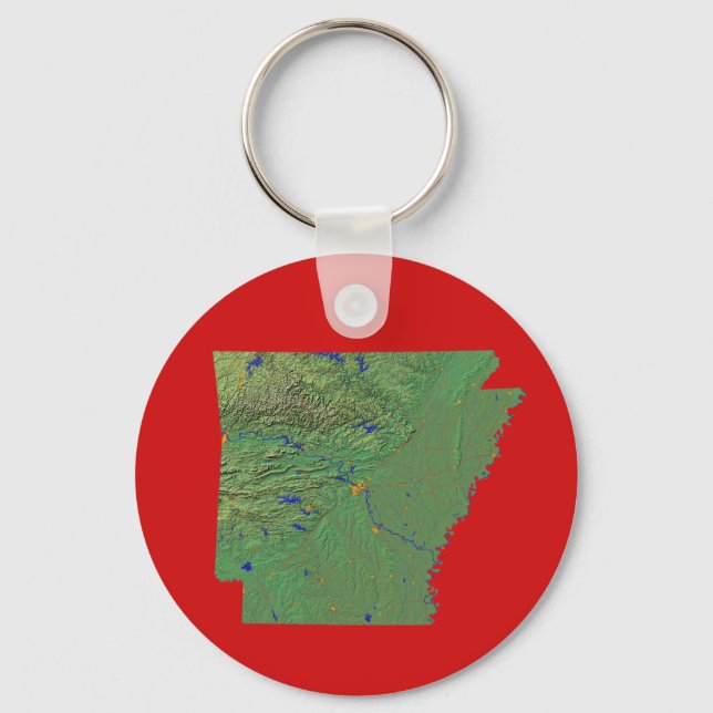 Arkansas Map Keychain (Front)