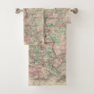 Arkansas, Mississippi, and Louisiana 2 Bath Towel Set