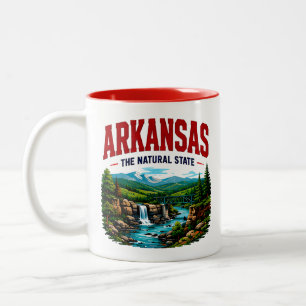 Arkansas Natural Beauty Adventure Two-Tone Coffee Mug
