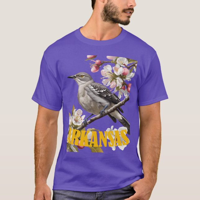 Arkansas Northern Mockingbird Surrounded T-Shirt (Front)