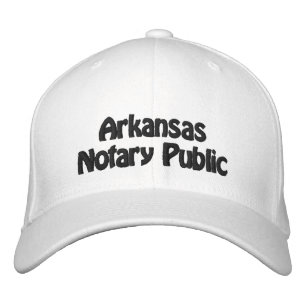 Arkansas Notary Public Embroidered Baseball Cap