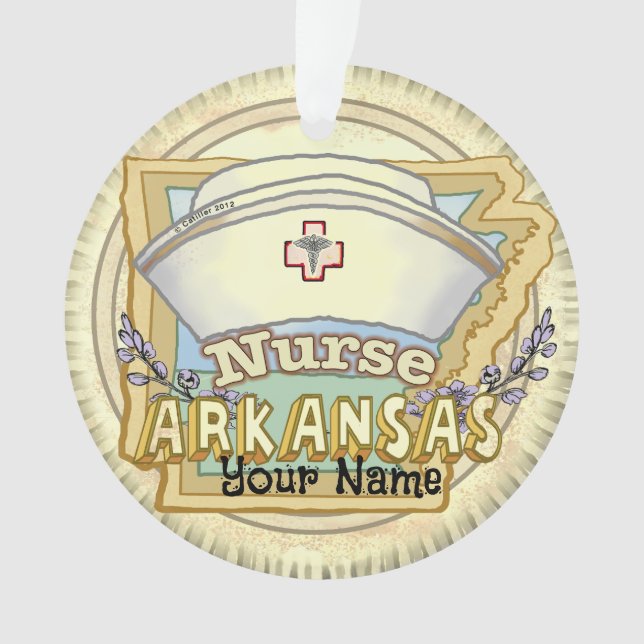 Arkansas Nurse Ornament (Front)