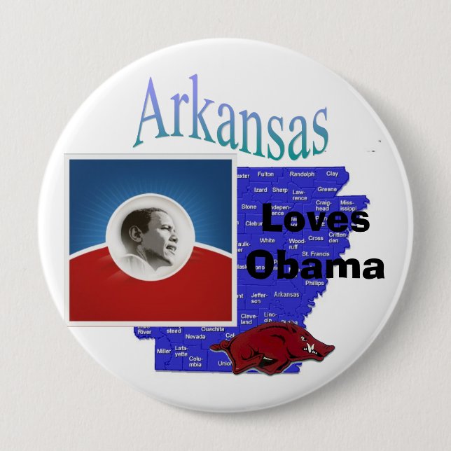 Arkansas Obama pin (Front)