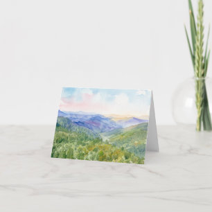 Arkansas Ouachita Mountains Watercolor Card