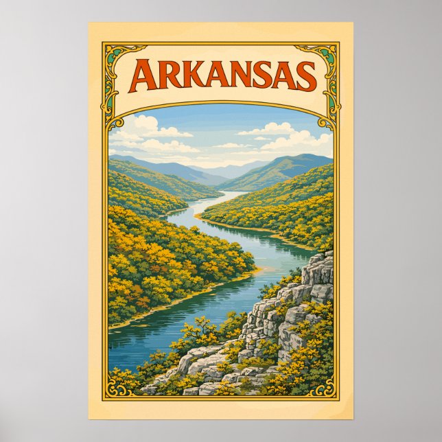Arkansas Ozark Mountains Vintage Poster (Front)