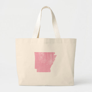 Arkansas Pink Vintage Grunge Large Tote Bag