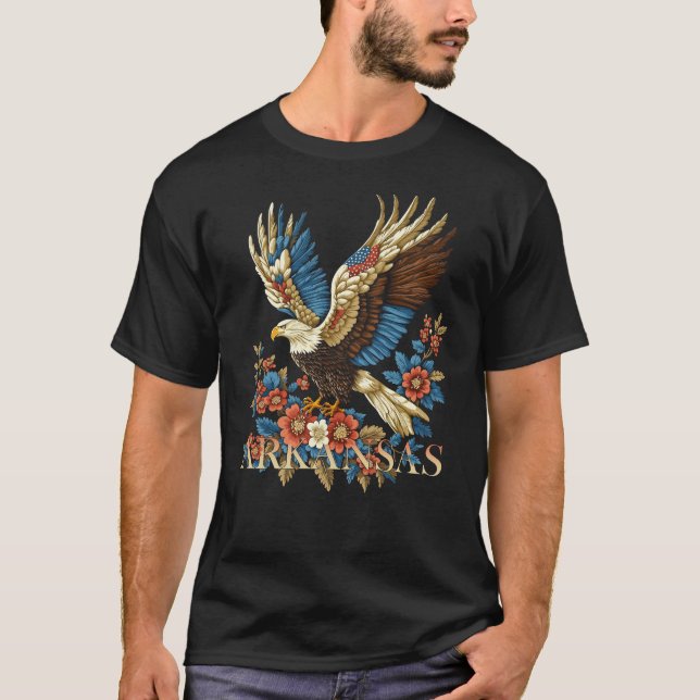 Arkansas Pride Eagle Design T-Shirt (Front)