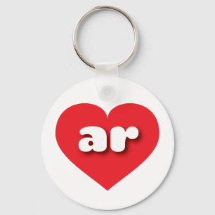 Arkansas red heart - I love ar Key Ring