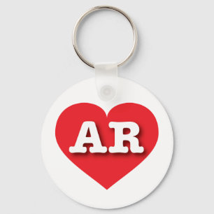 Arkansas Red Heart - I love AR Key Ring