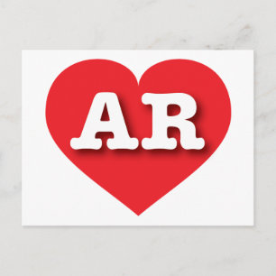 Arkansas Red Heart - I love AR Postcard