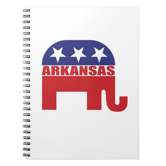 Arkansas Republican Elephant Spiral Notebook (Front)