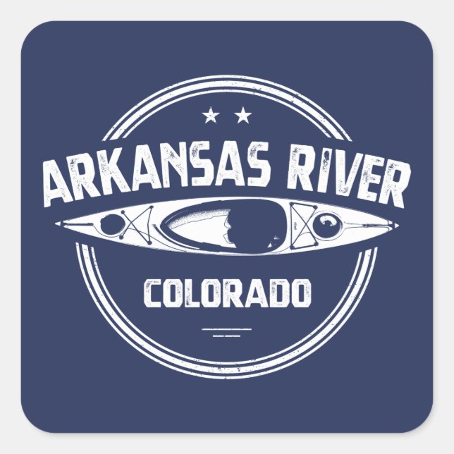 Arkansas River, Colorado Square Sticker (Front)