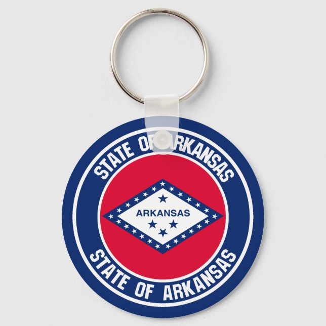 Arkansas Round Emblem Key Ring (Front)