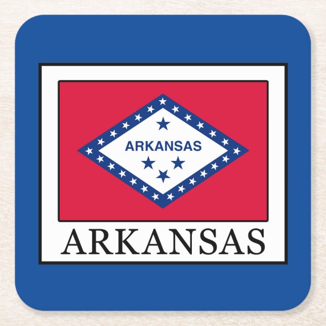 Arkansas Square Paper Coaster (Front)