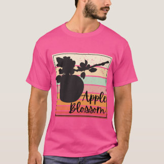 Arkansas State Apple Blossom Flower Rainbow Sticke T-Shirt