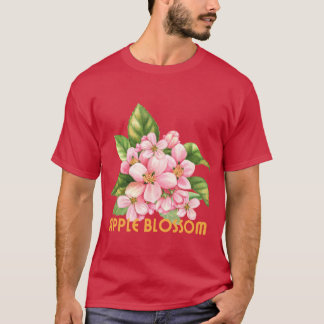 Arkansas State Apple Blossom Flower Watercolor Sti T-Shirt