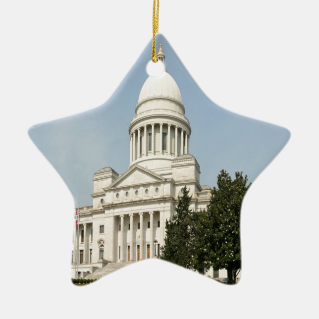 Arkansas State Capitol Little Rock Ceramic Tree Decoration (Front)