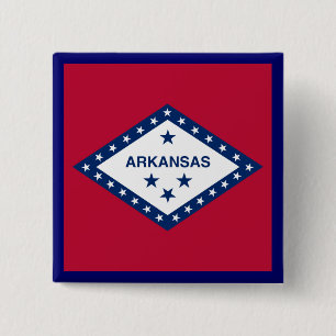 Arkansas State Flag 15 Cm Square Badge