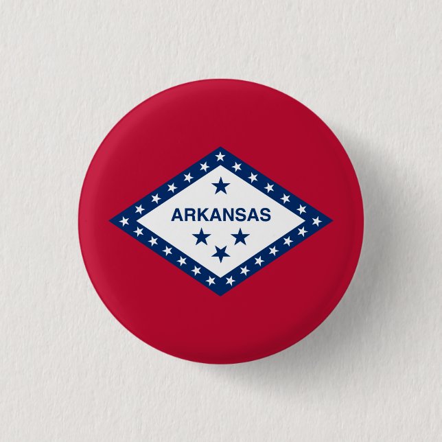 Arkansas State Flag 3 Cm Round Badge (Front)