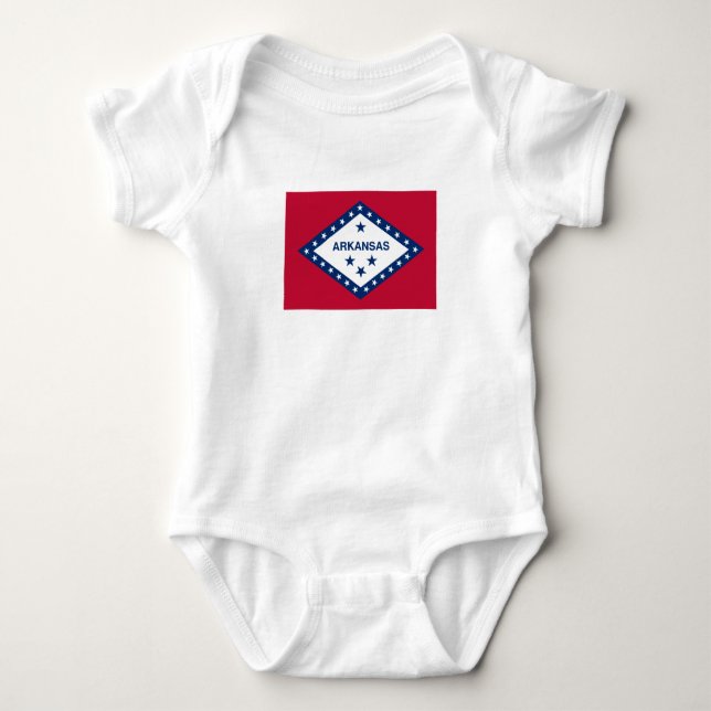 Arkansas State Flag Baby Bodysuit (Front)