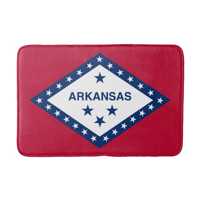 Arkansas State Flag Bath Mat (Front)