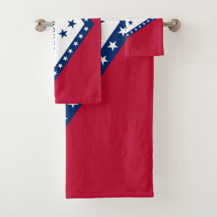 Arkansas State Flag Bath Towel Set