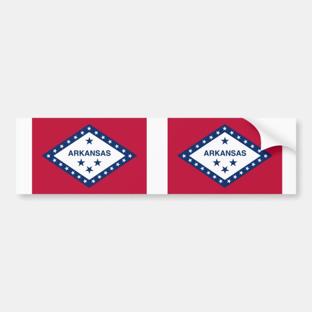 Arkansas State flag Bumper Sticker (Front)