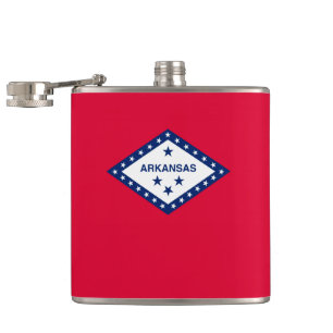 Arkansas State Flag Design Hip Flask