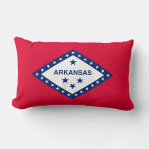 Arkansas State Flag Design Lumbar Cushion