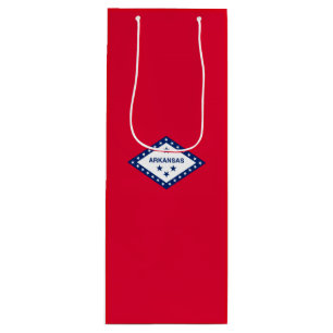 Arkansas State Flag Design Wine Gift Bag