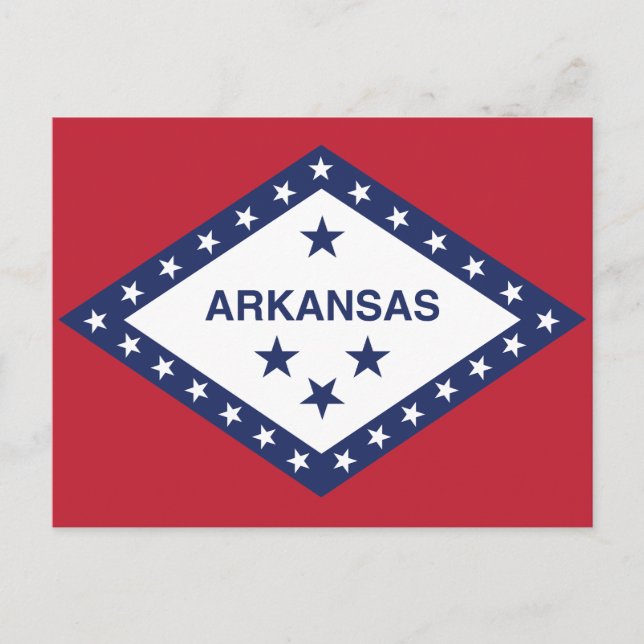 Arkansas State Flag Diamond & Stars Postcard (Front)