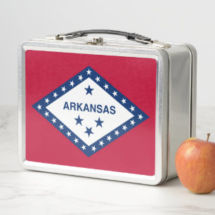Arkansas State Flag Metal Lunch Box