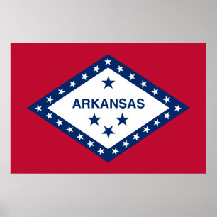 Arkansas State Flag Poster
